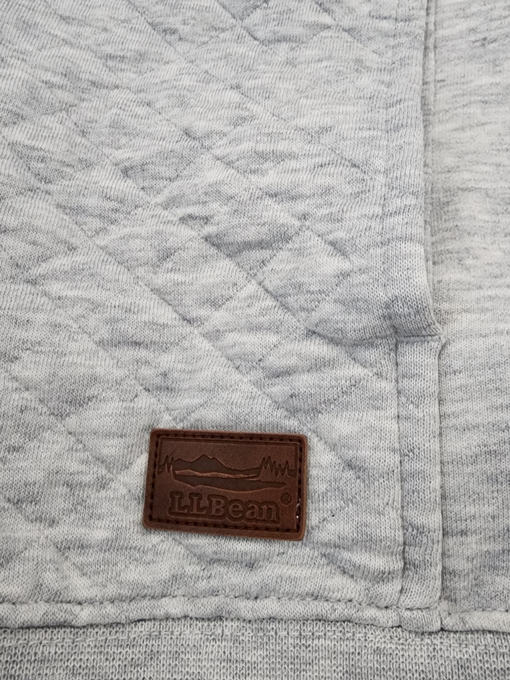 L.L. Bean Women’s Light Gray Quarter-Zip Pullover Sweater - Picture 3 of 6
